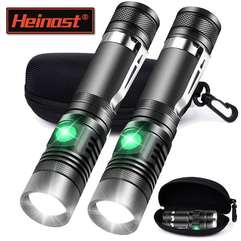Outdoor Lighting Black - Перезаряжаемый ручной фонарик T6, использование 18650,