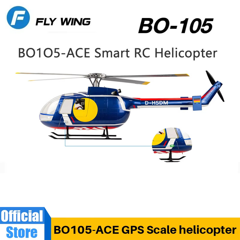 Outdoor Lighting Uk - Радиоуправляемый вертолет Flying Wing BO-105 синего