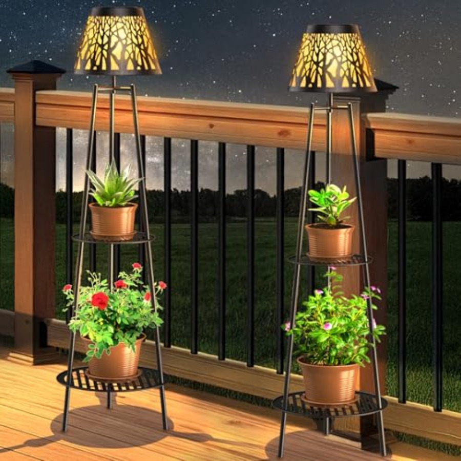 Outdoor Lighting Waterproof - Комплект из 2 уличных солнечных светильников-столбиков