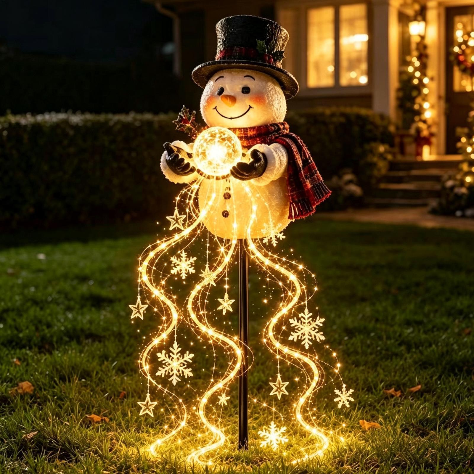 Outdoor Lighting Pathway - Рождественские гирлянды-светильники на солнечных батареях, 60