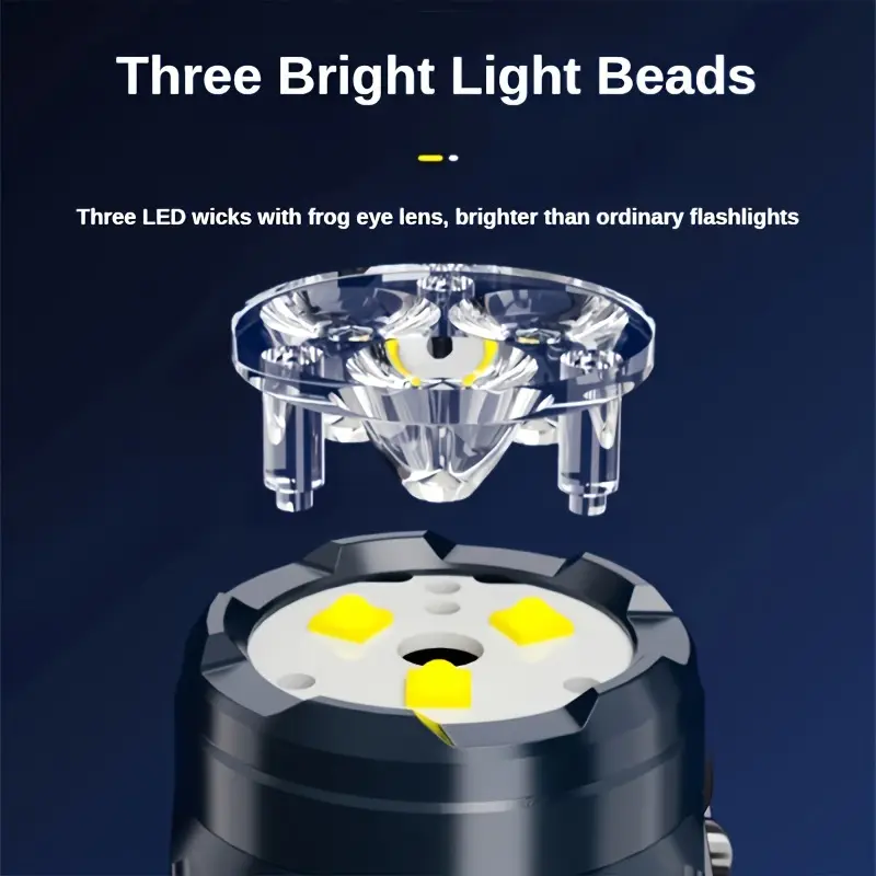 Мини-3светодиодный фонарик с з – обзор и цена Outdoor Lighting Black